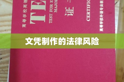 寻甸文凭制作的法律风险
