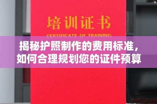 寻甸揭秘护照制作的费用标准，如何合理规划您的证件预算