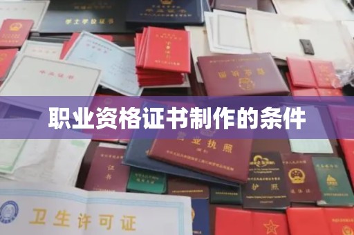 寻甸职业资格证书制作的条件